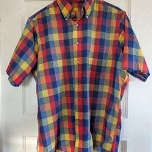 Unique Vintage Multicolor Plaid Men's Shirt